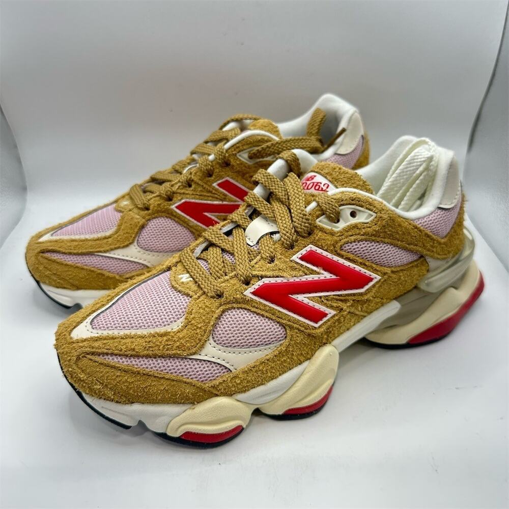 New Balance 9060 Sneakers Beige Pink Colorblock Lace Up Women's Size 6.5 | New - Picture 3 of 9